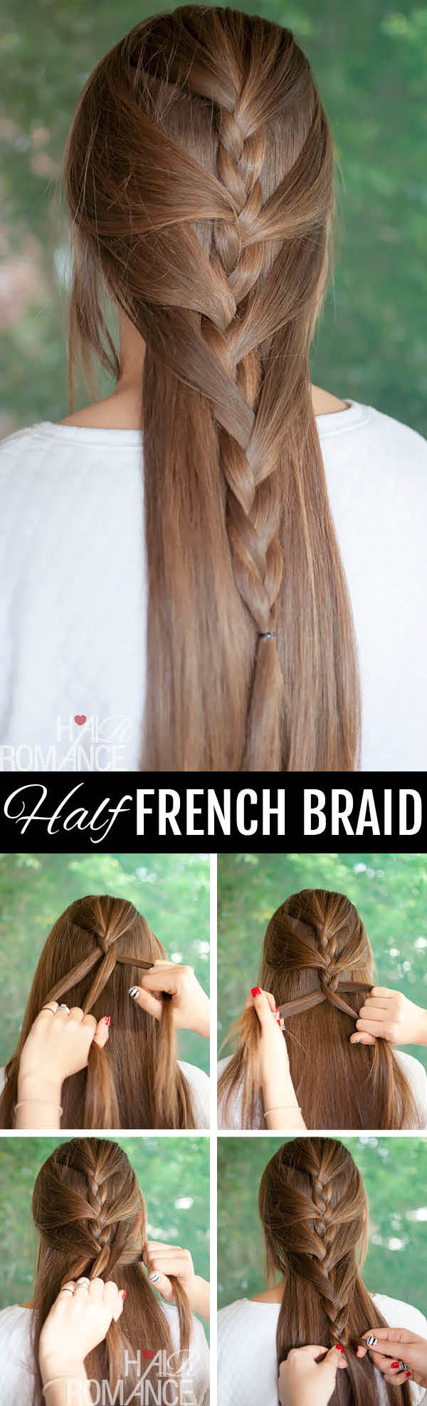 Sweeping Half French Autumn Hairstyle Sweeping Half French Autumn Hairstyle